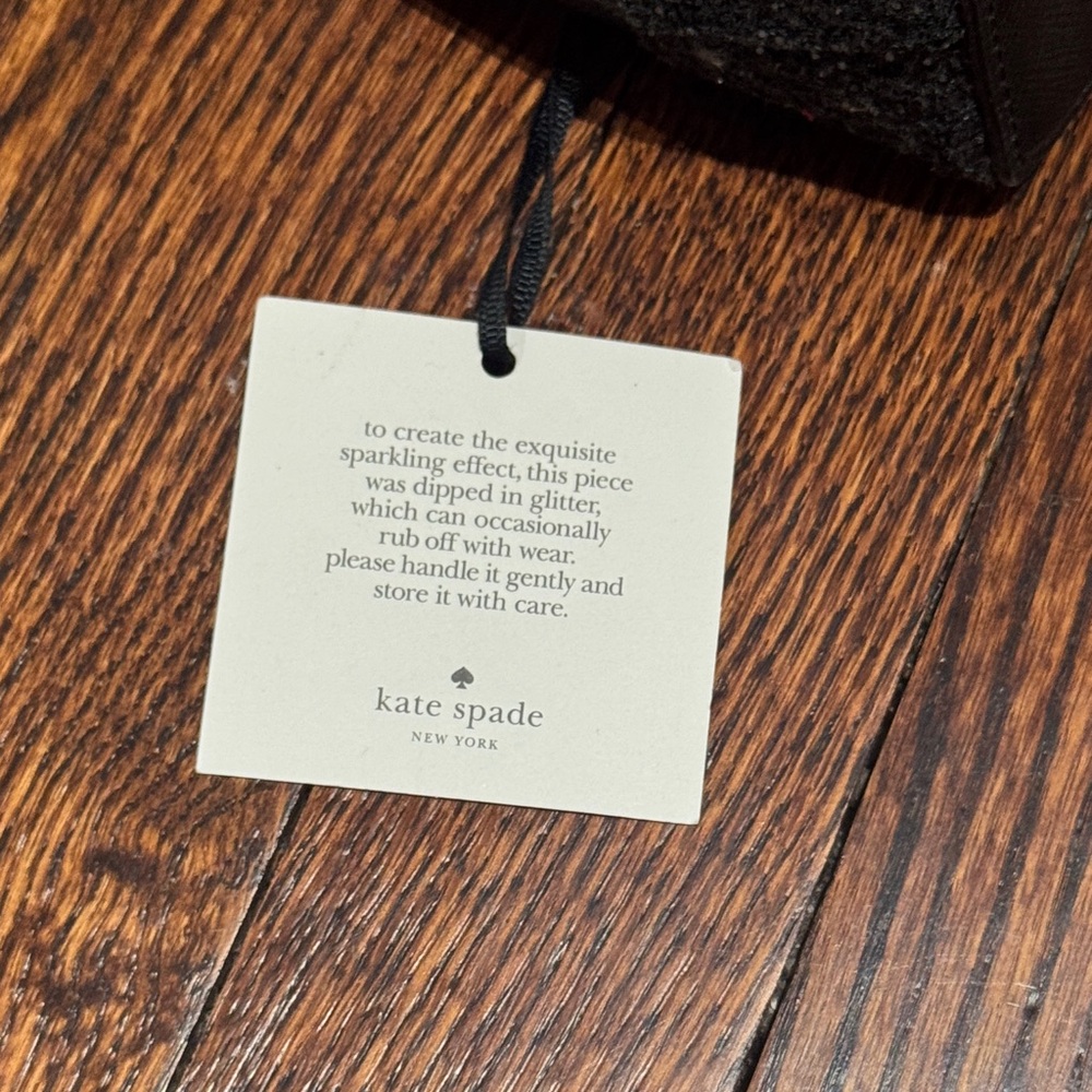 Kate Spade Black Glitter Pouch - Picture 2 of 5